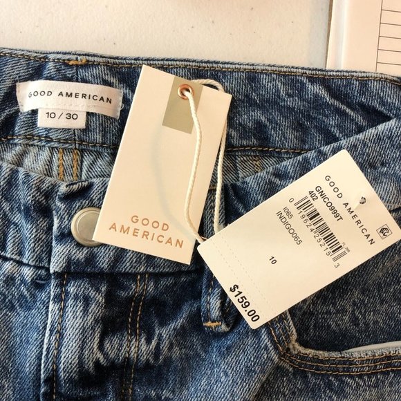 Good American Womens Jeans Good '90s Icon Distressed Indigo065 10/30 - Picture 3 of 5